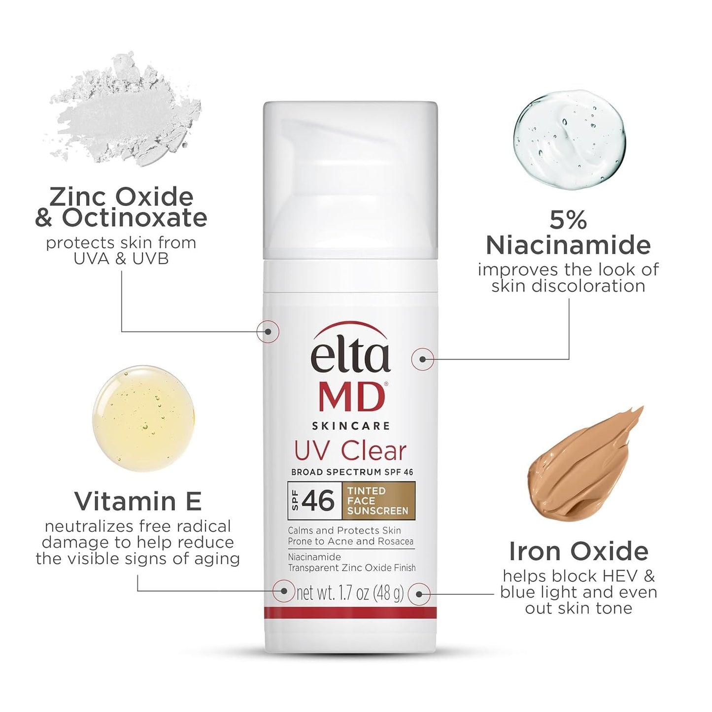 EltaMD UV Clear Tinted Broad-Spectrum SPF 46 – 48g