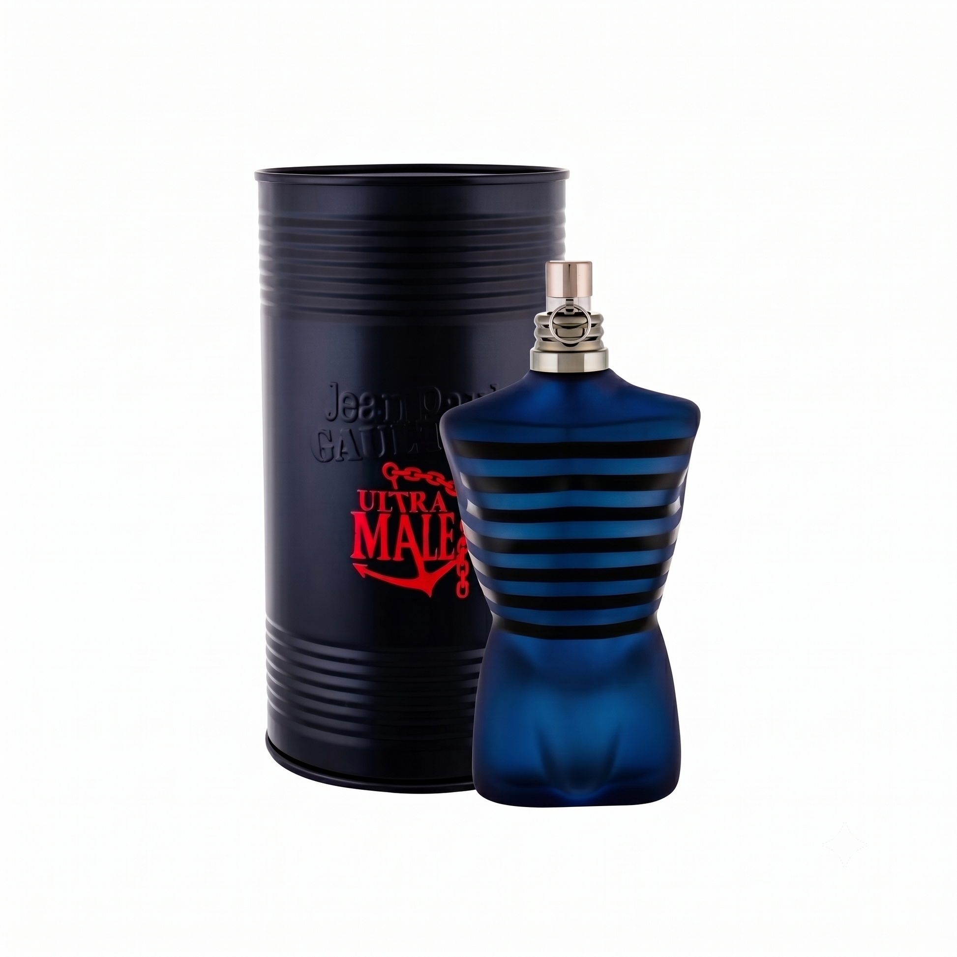 Jean Paul Gaultier Ultra Male Intense Eau de Toilette 125ml in the signature blue torso-shaped bottle