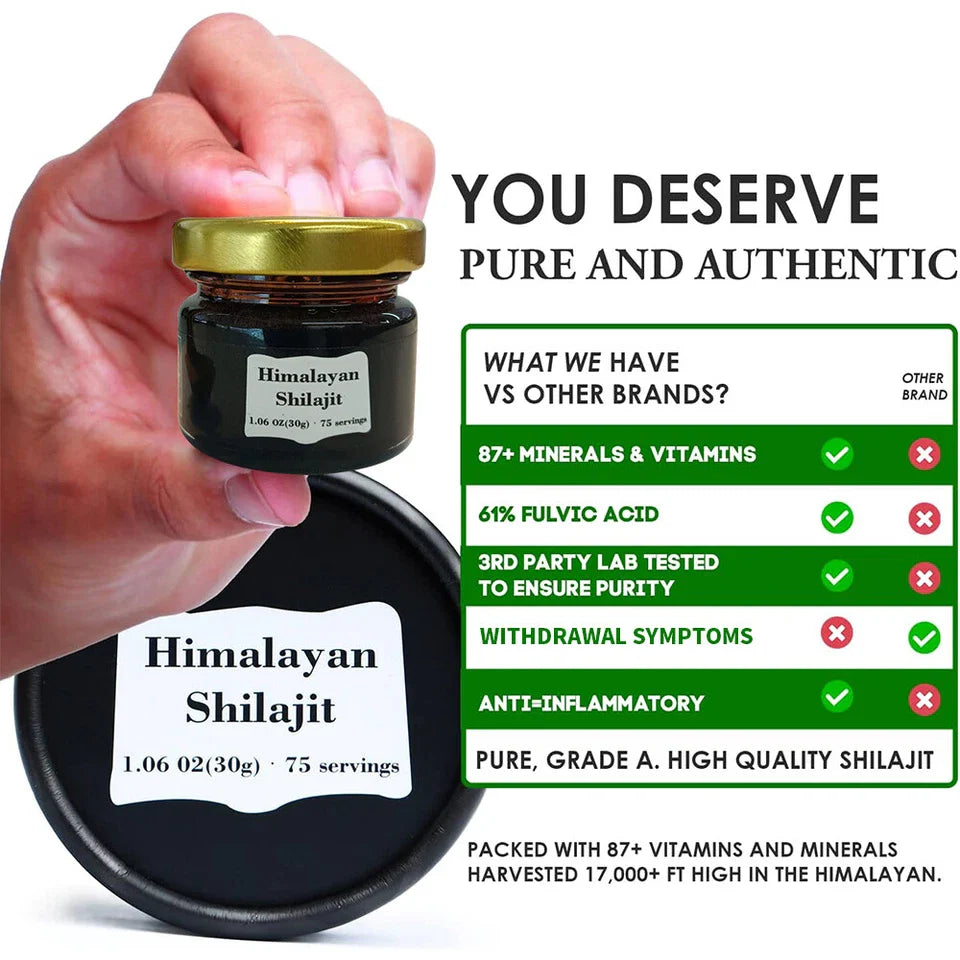 Organic Himalayan Shilajit Resin (30g) | Natural Daily Wellness Support