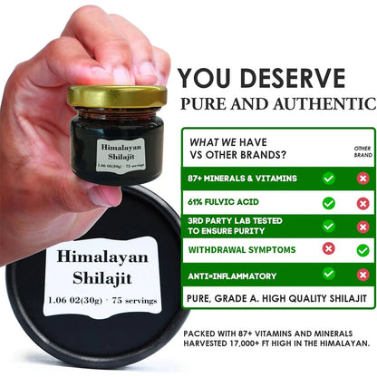 Organic Himalayan Shilajit Resin (30g) | Natural Daily Wellness Support